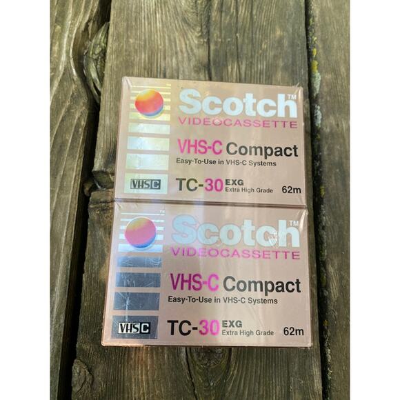 Scotch VHS-c Compact Videocassette 2 pack - Picture 1 of 6
